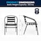 Flash Furniture 31.5" Square Glass Metal Table w/ 4 Metal Chairs TLH-0732SQ-017CBK4-GG - alternate 10